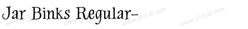 Jar Binks Regular字体转换